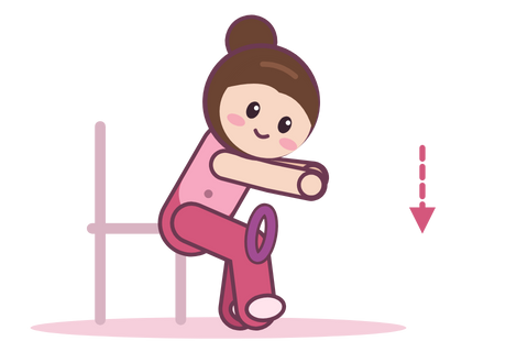 Illustrated Pilates move