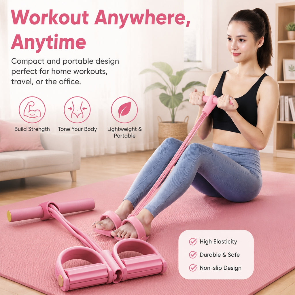 Seated row with the pedal resistance band on a mat