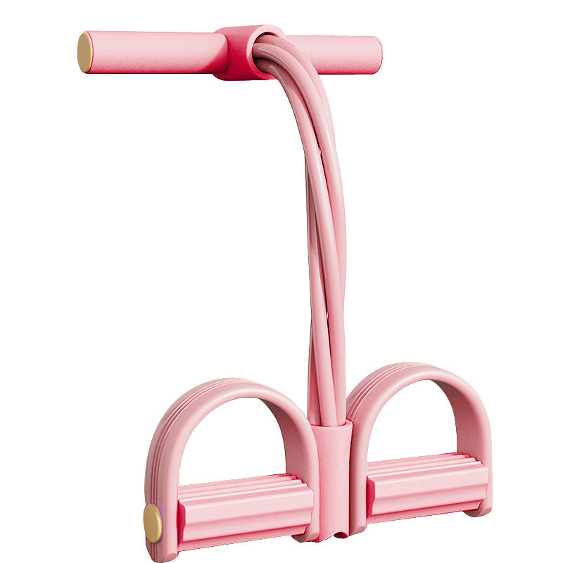 Pink 6-tube pedal resistance band